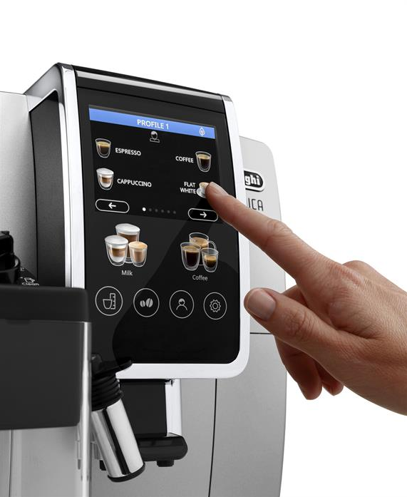 Кофемашина DeLonghi Dinamica Plus ECAM380.85.SB серебристый/черный в магазине «На диване» в Твери  — Выгодная цена